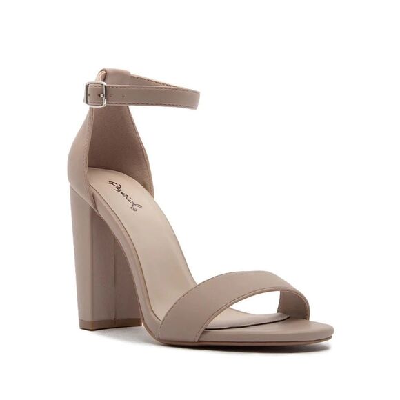 NWOT Qupid cashmere ankle strap sandal size 6 - Picture 1 of 7